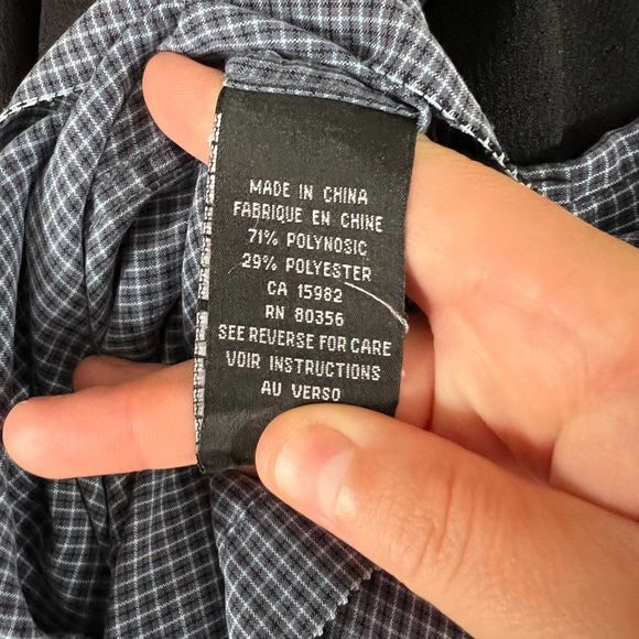 🌿4/$35🌿GOTCHA Blue Plaid Button Down‎ Shirt (L) - Picture 7 of 8